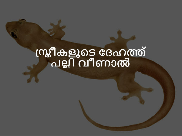 സ്ത്രീകളുടെ ദേഹത്ത് പല്ലി വീണാല്‍