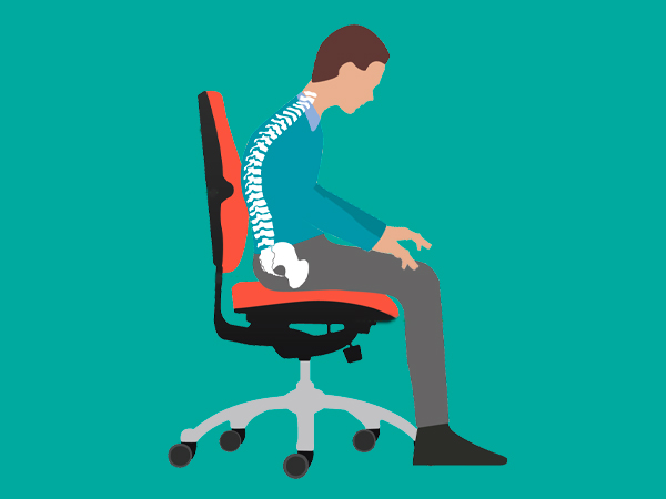 പിന്തുണയോടെ മുന്നോട്ടാഞ്ഞ് ഇരിക്കുക