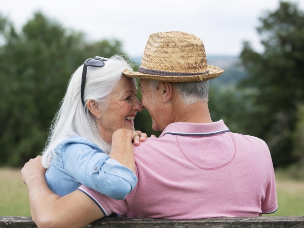 charming middle age couple
