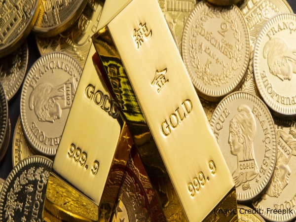 gold coins and bars