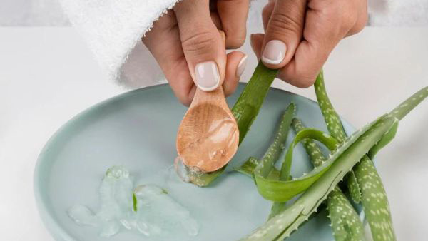 Applying Honey And Aloe vera Applying Honey And Aloe vera