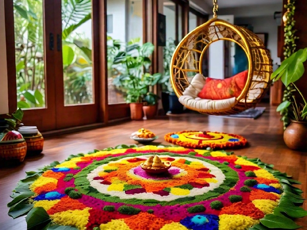 Onam flower rangoli