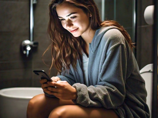 phone usage in toilet