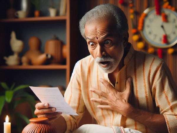 a men with shocking expression