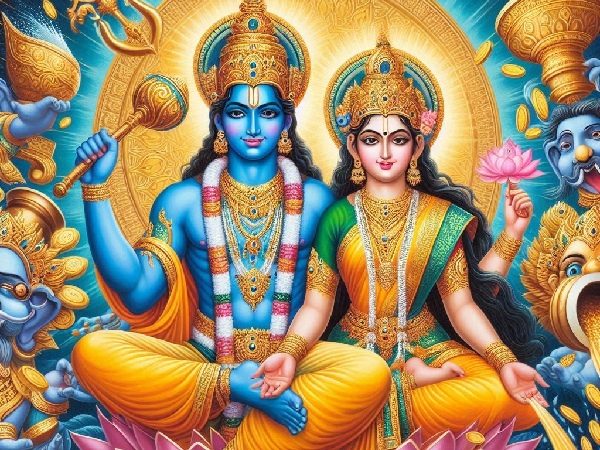 lord vishnu and lakshmi