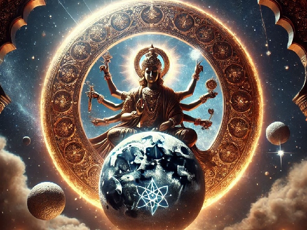 moon and lakshmi devi