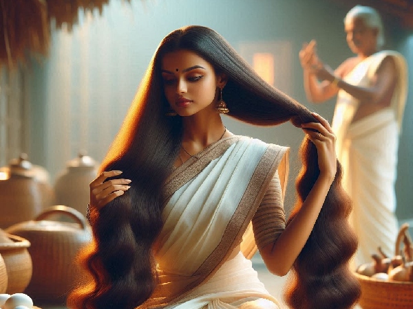 woman with long hair