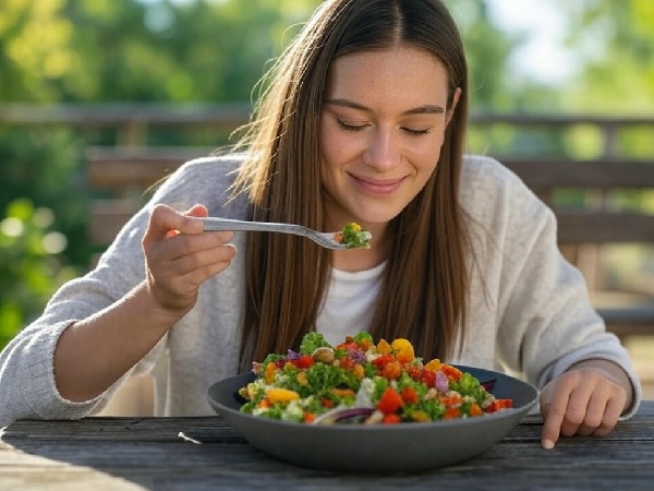 eating salad eating salad