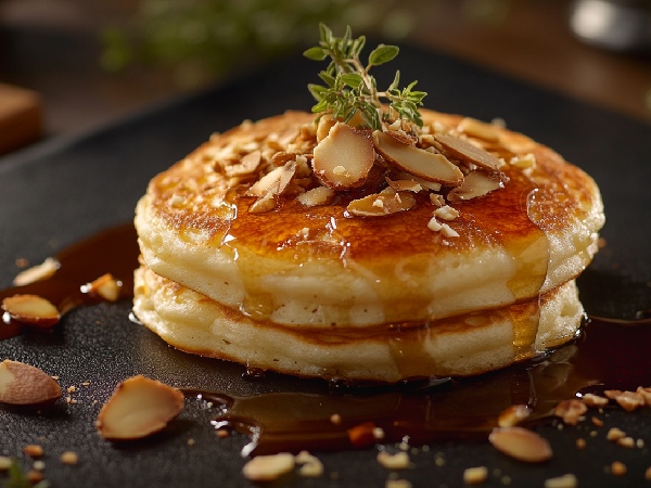 Healthy Pancake Recipe Made with Oats Almond Flour and Greek Yogurt