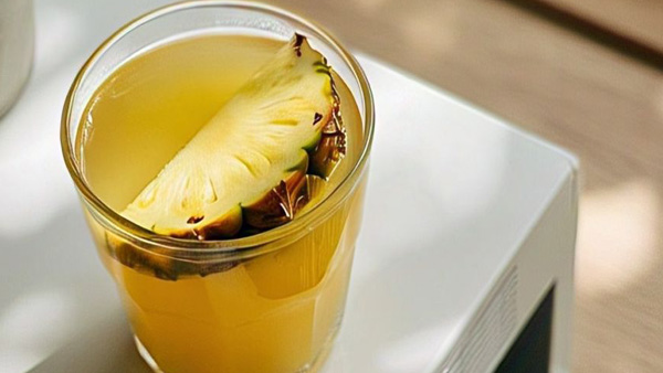 Drinking Pineapple Juice