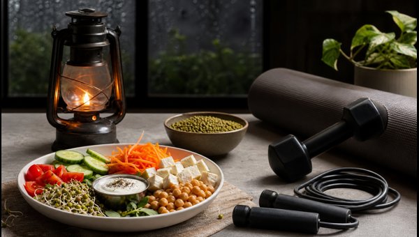 Monsoon Health Tips: Protein-Rich No-Cook Recipes and Indoor Workouts for Power Cuts Monsoon Health Tips: Protein-Rich No-Cook Recipes and Indoor Workouts for Power Cuts