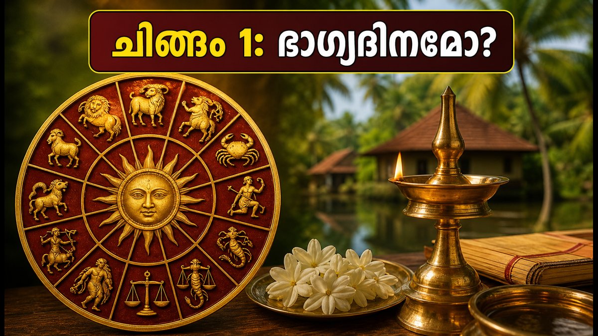 ചിങ്ങം 1: ഇന്ന് ഭാഗ്യം കൂടെയുണ്ടാകുമോ? രാശിഫലവും ശുഭമുഹൂർത്തങ്ങളും അറിയാം