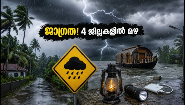 Kerala Rain Alert: Yellow Alert Issued for 4 Districts Today - Safety Guidelines for October 2026