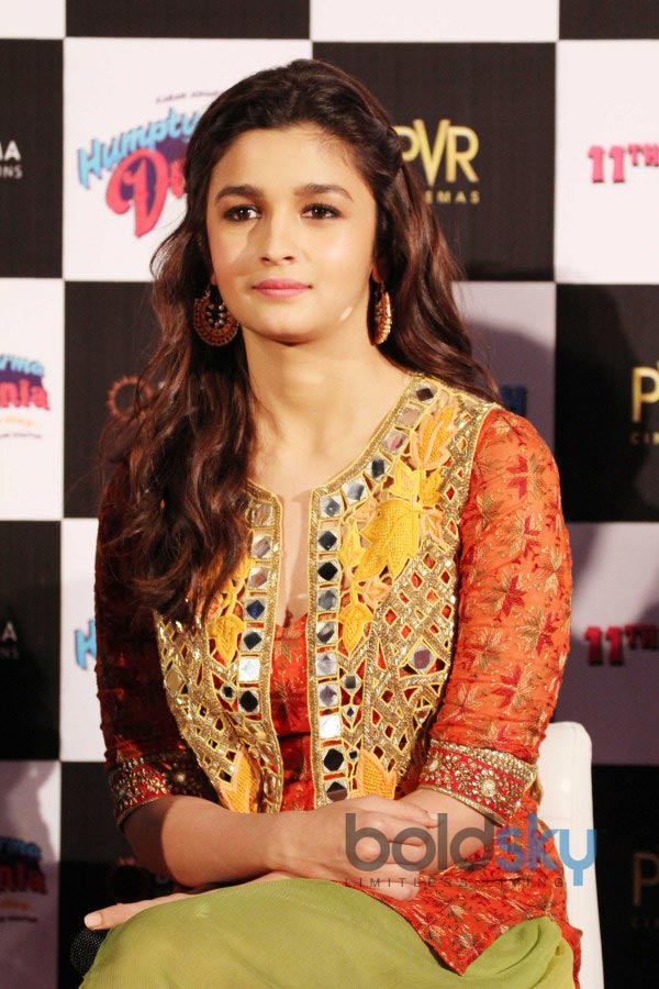 Alia Bhatt and Varun Dhawan at upcoming Film Launch