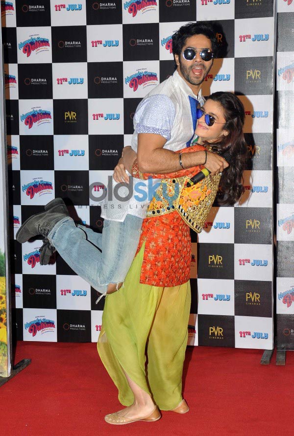 Alia Bhatt and Varun Dhawan at upcoming Film Launch