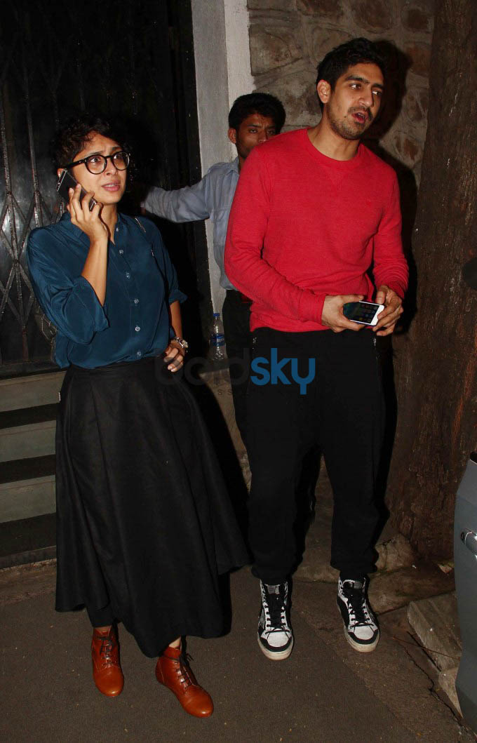 Kiran Rao And Aayan Mukherjee Snapped At Nido Cafe Mumbai