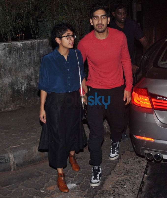 Kiran Rao And Aayan Mukherjee Snapped At Nido Cafe Mumbai