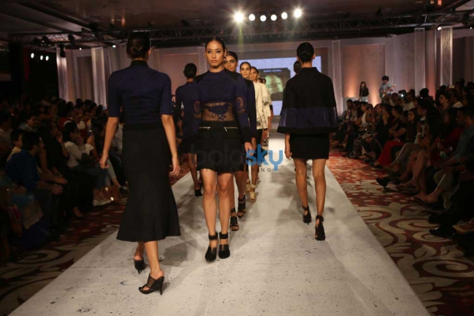 Neha Dhupia Walked The Ramp For Designer Rahul Mishra At BPFT 2015