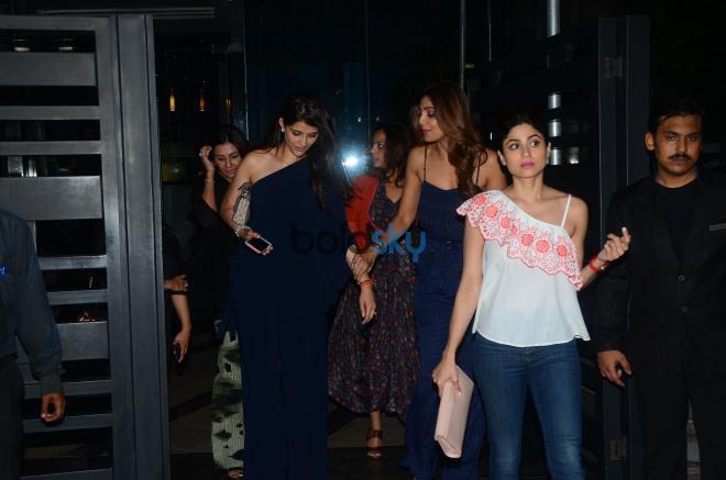 Shilpa Shetty With Friends Spotted At Yauatcha Restaurant In Mumbai
