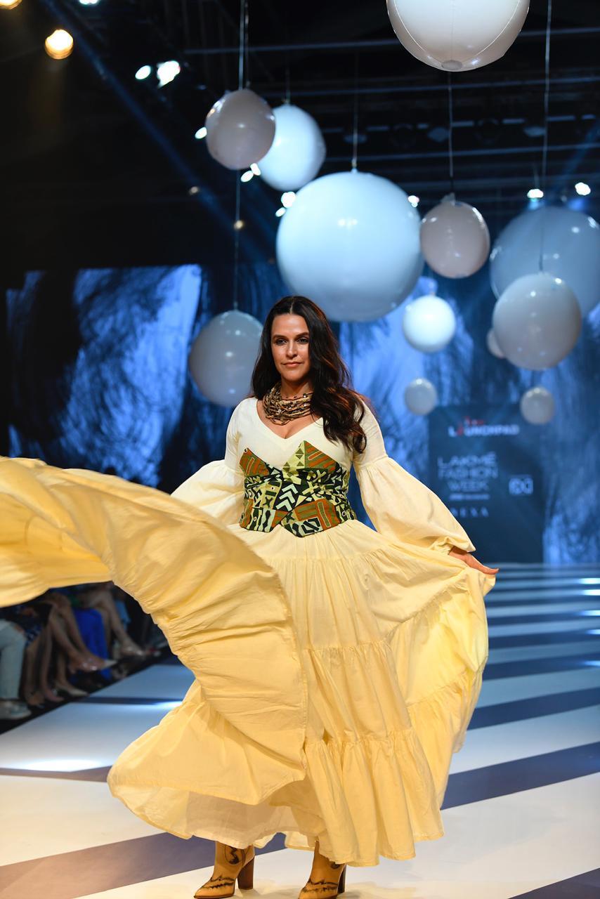Lakme Fashion Week 2023: Neha Dhupia Turns Showstopper For INIFD Launchpad, Pics Inside!