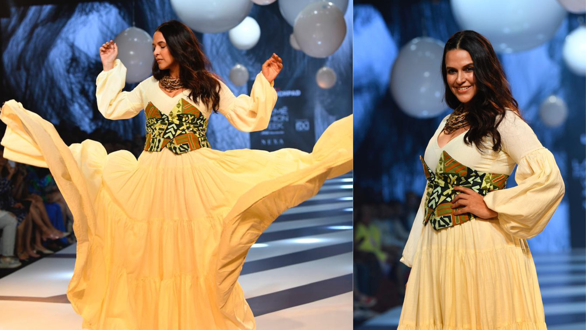 Lakme Fashion Week 2023: Neha Dhupia Turns Showstopper For INIFD Launchpad, Pics Inside!