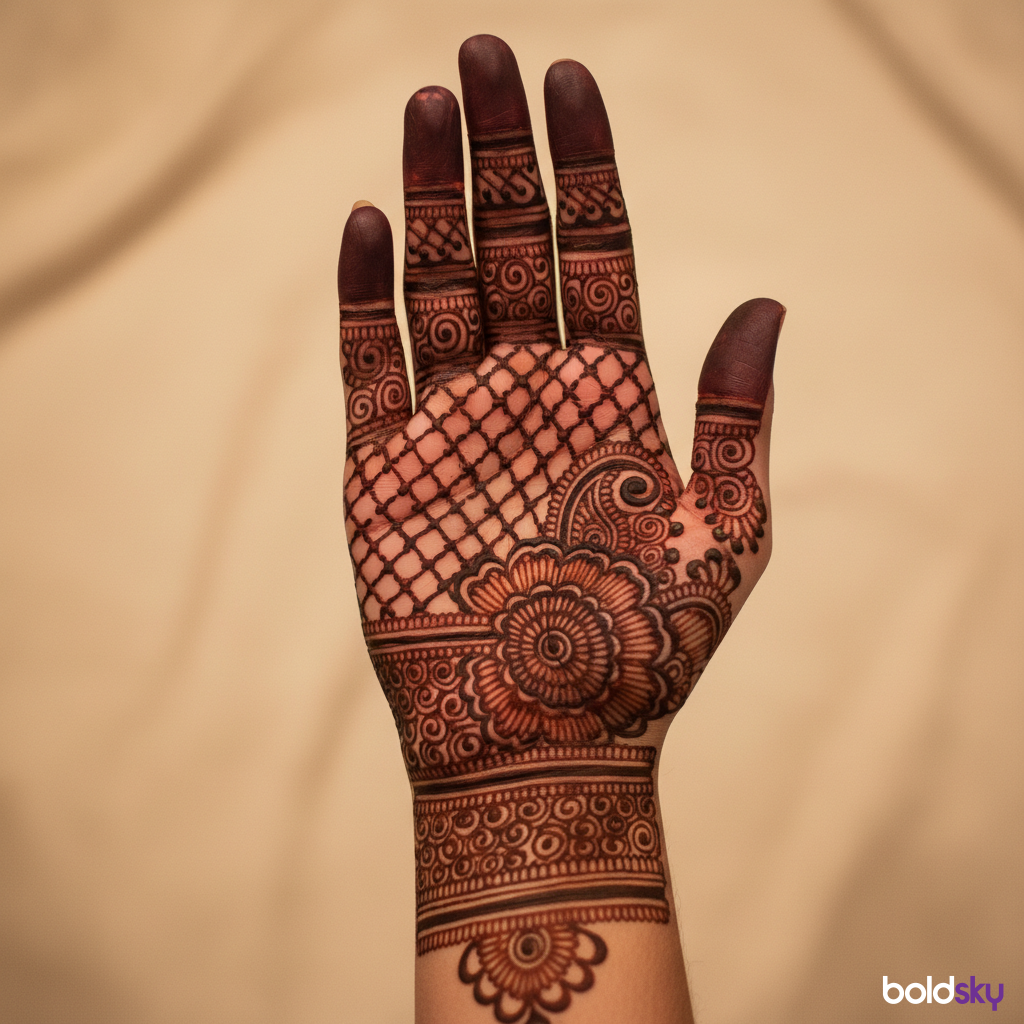 Right front hand traditional full mehndi