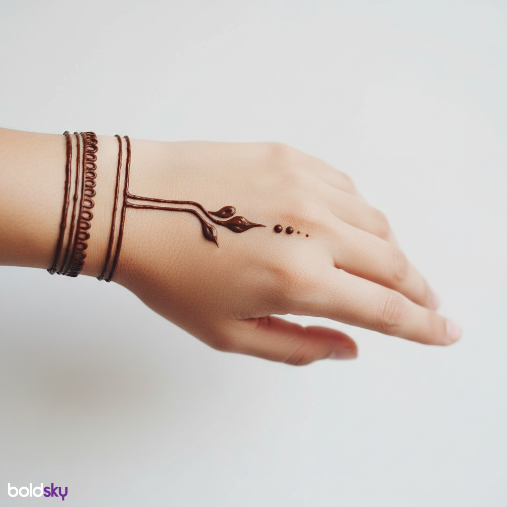 Back of left hand minimal wrist cuff