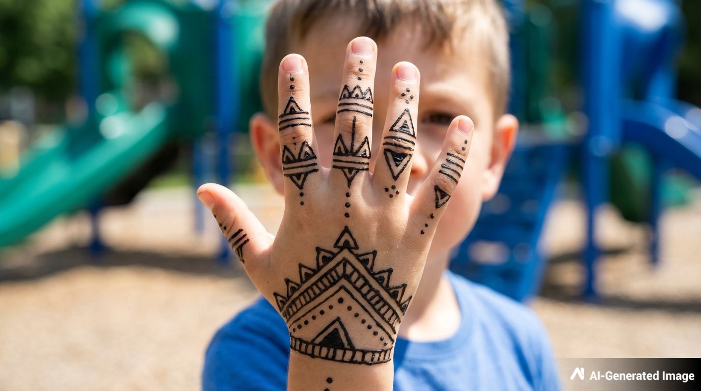 Boys Mehndi Design