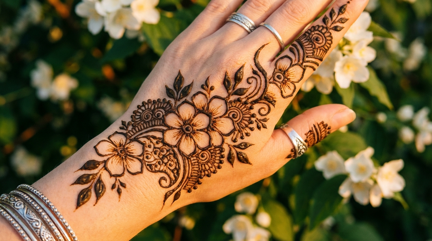 Stylish Back Hand Mehndi Designs