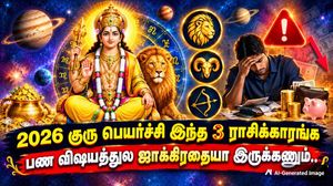 வரப்போகும் குரு பெயர்ச்சிக்கு பின் இந்த 3 ராசிக்காரங்க பண விஷயத்துல ஜாக்கிரதையா இருக்கணும்..