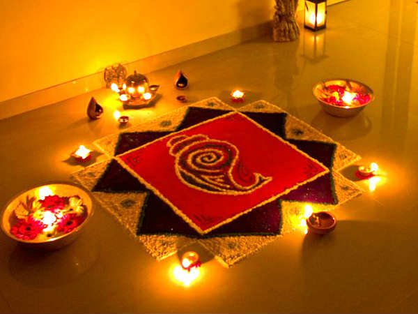 சங்கு டிசைன் ரங்கோலி