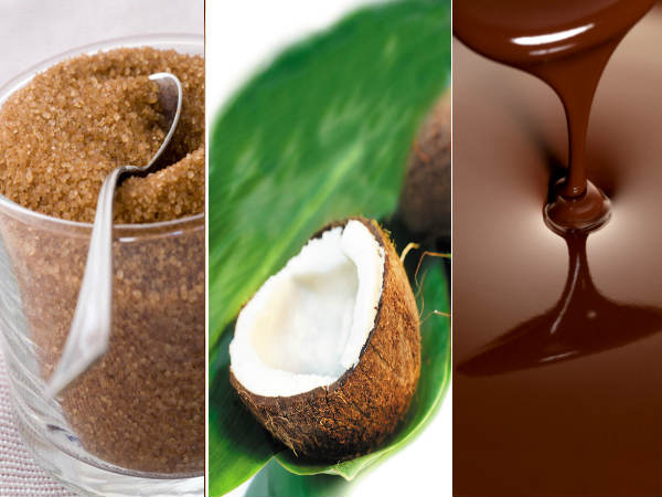 கொக்கோ பவுடர், தேங்காய் மற்றும் ப்ரௌன் சர்க்கரை
