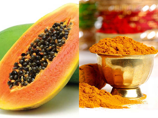 பப்பாளி மற்றும் மஞ்சள் 