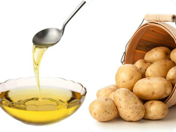 விளக்கெண்ணெய் மற்றும் உருளைக்கிழங்கு 