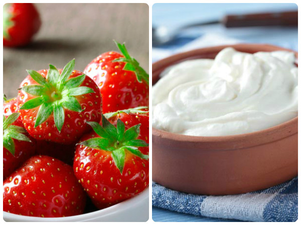 ஸ்ட்ராபெர்ரி + தயிர்