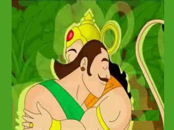 பீமனுக்கு ஆசி வழங்கிய அனுமன்