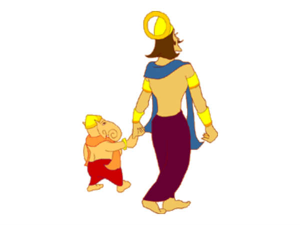 விநாயகரை வரவேற்ற குபேரன்