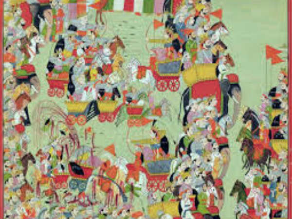 சக்ரவியூகத்தை அமைத்த துரோணாச்சாரியார்