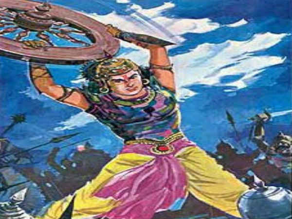 ஆயுதங்கள் அனைத்தையும் இழந்த பின்னும் போர் புரிந்த அபிமன்யூ