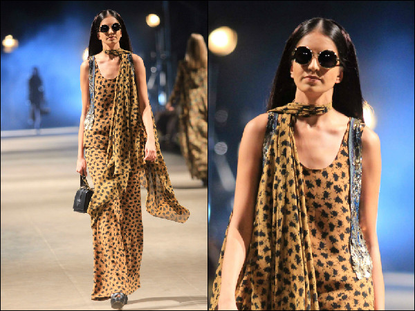 சிறுத்தை தோல் பிரிண்ட் செய்யப்பட்ட உடை