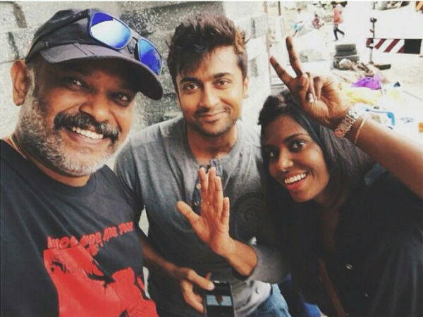 படப்பிடிப்பு தளத்தில் படப்பிடிப்பு தளத்தில்