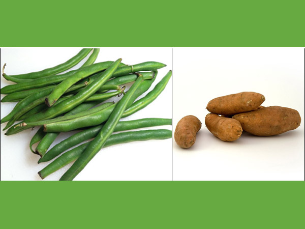 பச்சைப் பட்டாணி மற்றும் சர்க்கரைவள்ளிக் கிழங்கு சாலட்