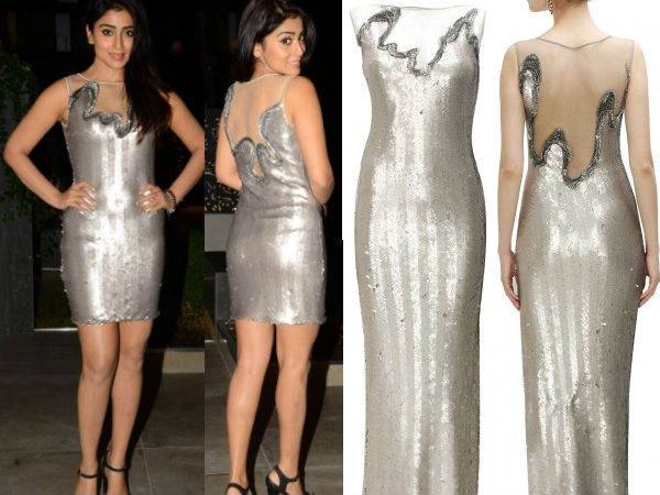 சில்வர் நிற மின்னும் உடை