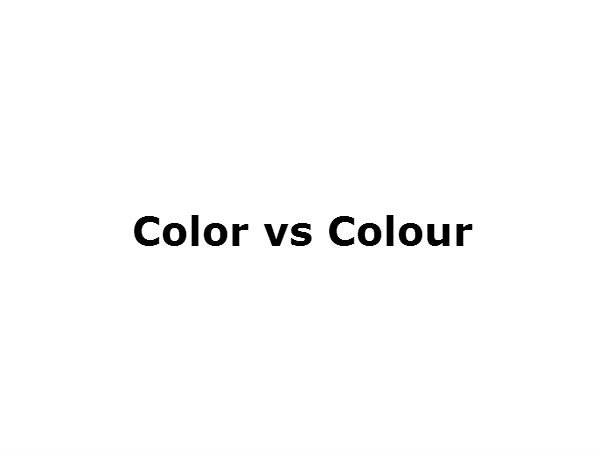 Color vs Colour 