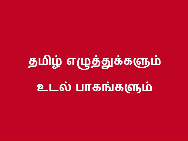 தமிழ் எழுத்துக்களும் உடல் பாகங்களும் 
