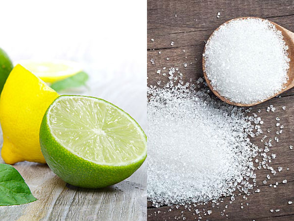 எலுமிச்சை சாறு மற்றும் சர்க்கரை