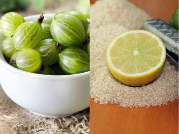 எலுமிச்சை சாறு மற்றும் நெல்லிக்காய் பொடி