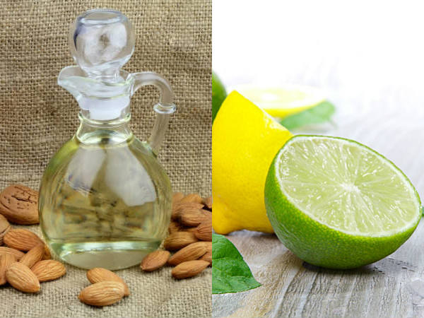 எலுமிச்சை சாறு மற்றும் பாதாம் எண்ணெய்