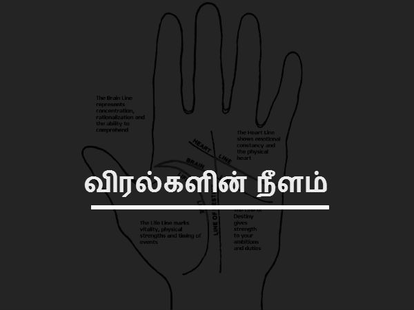 விரல்களின் நீளம் 