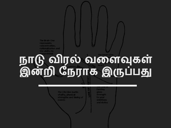 நாடு விரல் வளைவுகள் இன்றி நேராக இருப்பது 